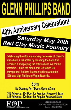 GLENN PHILLIPS - 40th Anniversary Celebration May 30th -Opens in New window